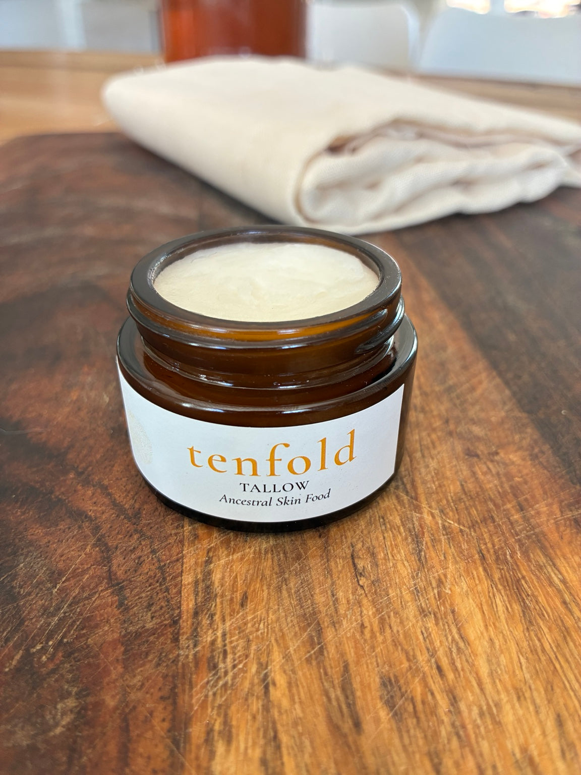 Tenfold Lavender Whipped Face Creme 1 oz amber jar