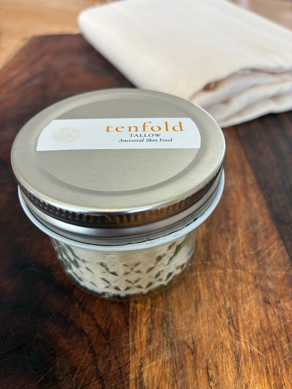 Tenfold Lavender Whipped Face Creme 3 oz mason jar packaging