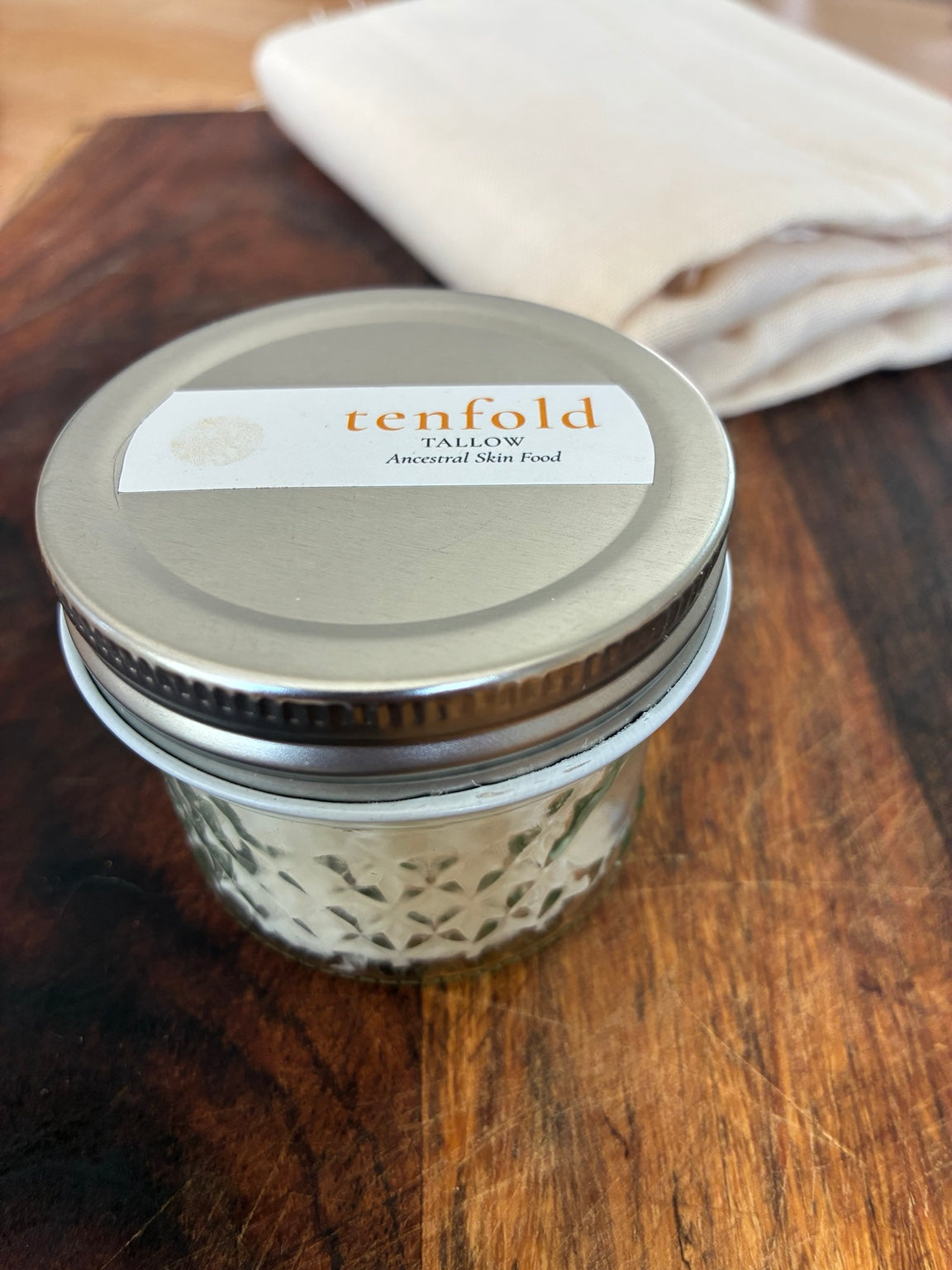 Tenfold Lavender Whipped Face Creme 3 oz mason jar packaging